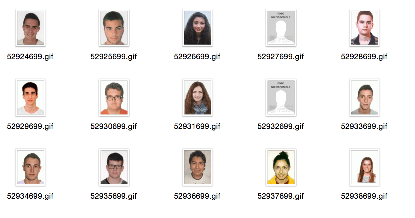 Private images downloaded from UPV