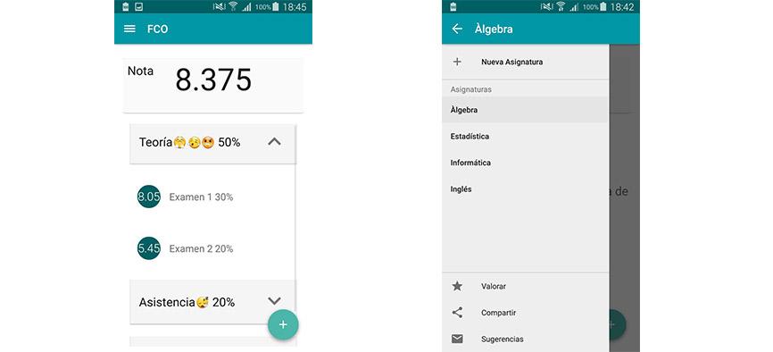 Primer sketch de Calcula Notas